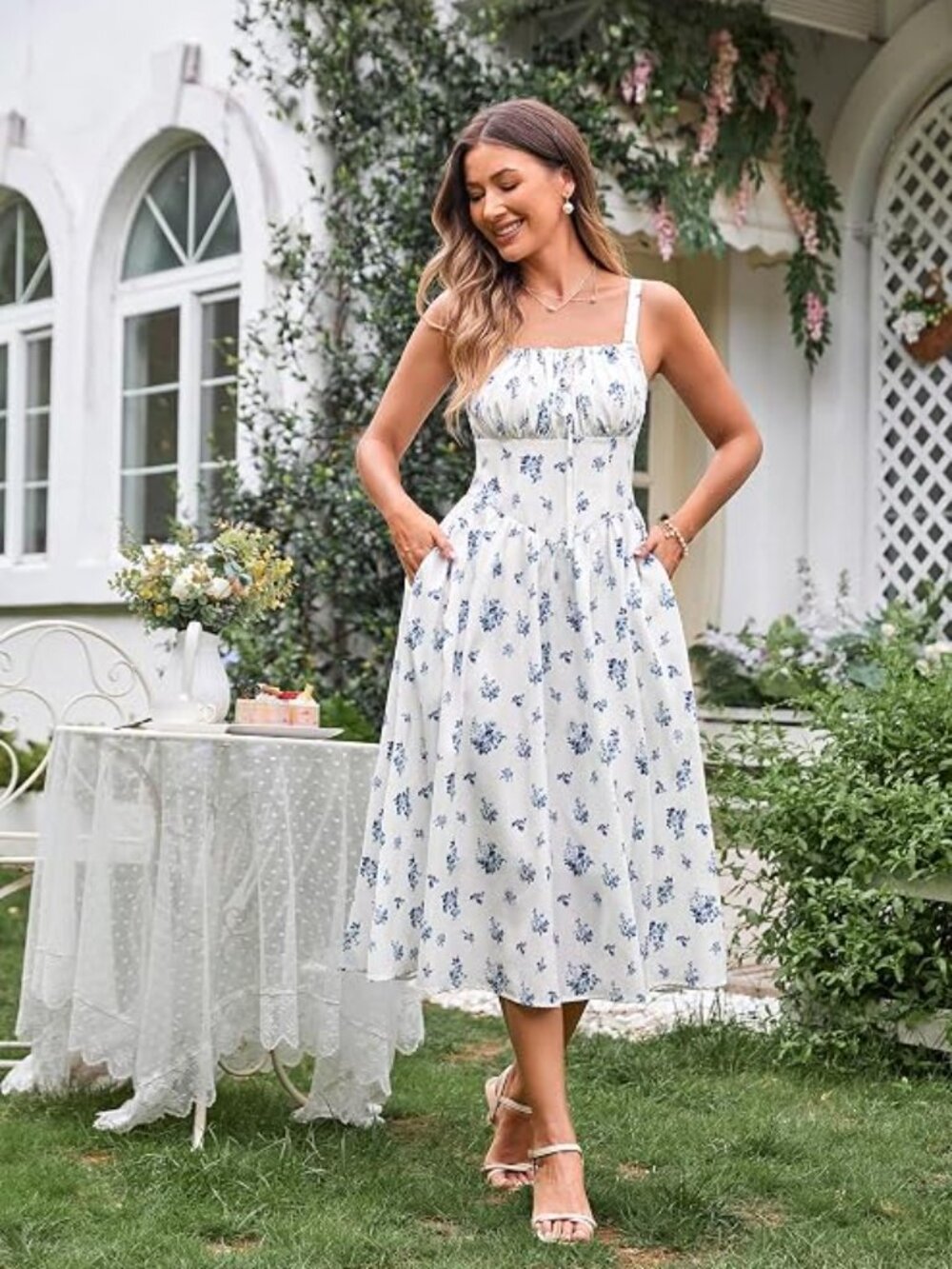 Women’s Dainty CottageCore Dress Size Large Worn Once Like New